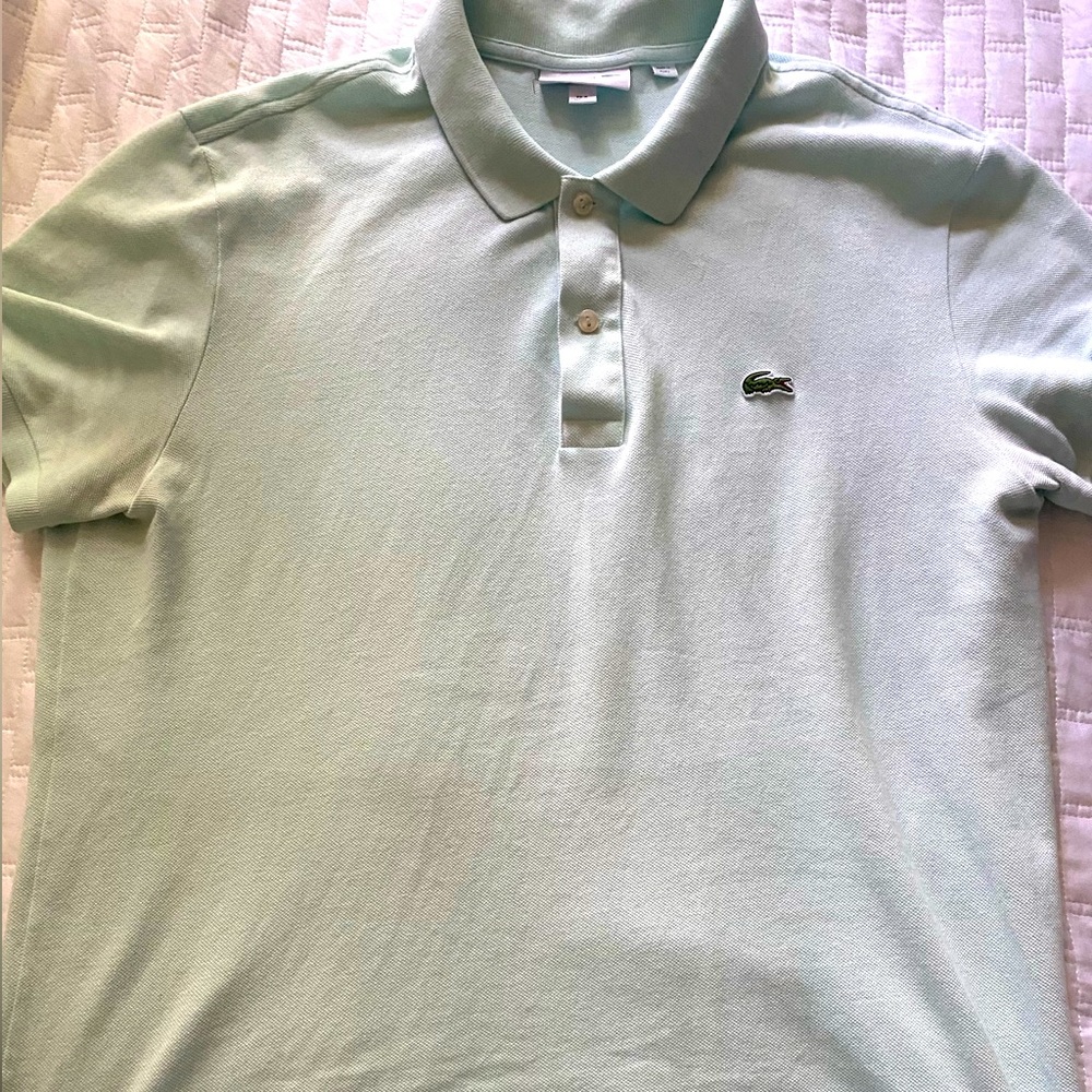 Lacoste Polo Size XL-Slim Fit Mint Green Great Condition